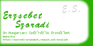 erzsebet szoradi business card